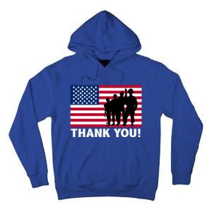 Patriotic Thank You Veterans Memorial Day Veterans Day Meaningful Gift Tall Hoodie