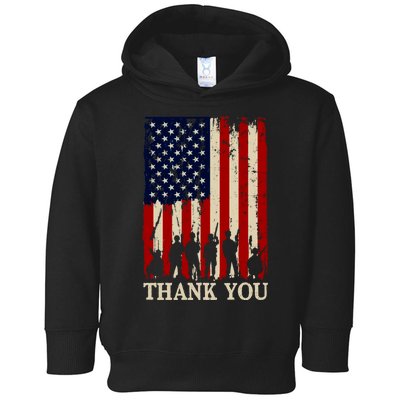 Patriotic Thank You Veterans Day American Flag Gifts Toddler Hoodie