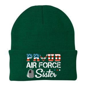 Proud US Air Force Sister Military Veteran Knit Cap Winter Beanie