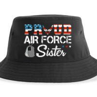 Proud US Air Force Sister Military Veteran Sustainable Bucket Hat