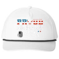 Proud US Air Force Sister Military Veteran Snapback Five-Panel Rope Hat