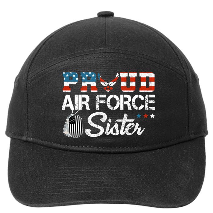 Proud US Air Force Sister Military Veteran 7-Panel Snapback Hat