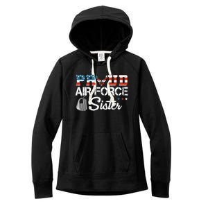 Proud US Air Force Sister Military Veteran Women's Fleece Hoodie