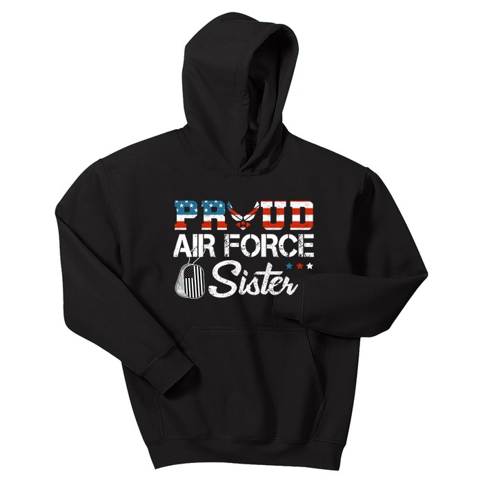 Proud US Air Force Sister Military Veteran Kids Hoodie