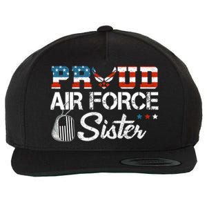 Proud US Air Force Sister Military Veteran Wool Snapback Cap