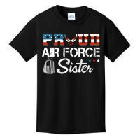 Proud US Air Force Sister Military Veteran Kids T-Shirt