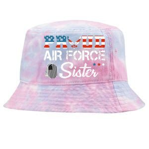 Proud US Air Force Sister Military Veteran Tie-Dyed Bucket Hat