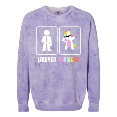 Paralegal Unicorn Attorney Assistant Law Firm Justice Colorblast Crewneck Sweatshirt