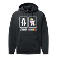 Paralegal Unicorn Attorney Assistant Law Firm Justice Performance Fleece Hoodie