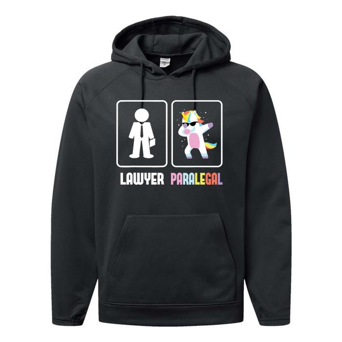 Paralegal Unicorn Attorney Assistant Law Firm Justice Performance Fleece Hoodie