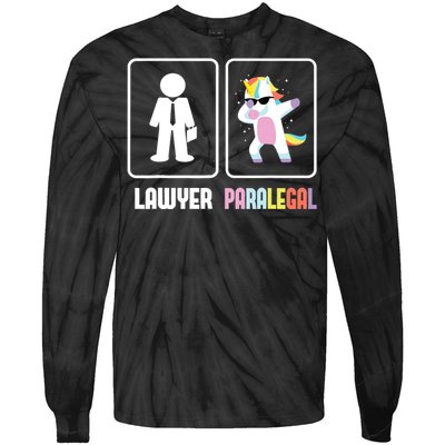 Paralegal Unicorn Attorney Assistant Law Firm Justice Tie-Dye Long Sleeve Shirt