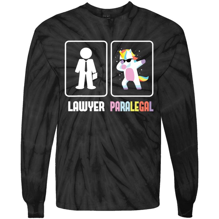 Paralegal Unicorn Attorney Assistant Law Firm Justice Tie-Dye Long Sleeve Shirt