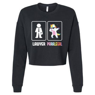 Paralegal Unicorn Attorney Assistant Law Firm Justice Cropped Pullover Crew