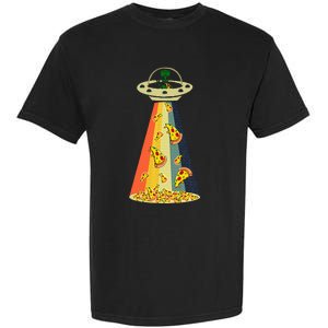 Pizza Ufo Alien Eating Pizza A Ufo Extraterrestrial Garment-Dyed Heavyweight T-Shirt