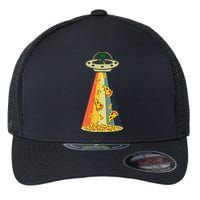 Pizza Ufo Alien Eating Pizza A Ufo Extraterrestrial Flexfit Unipanel Trucker Cap