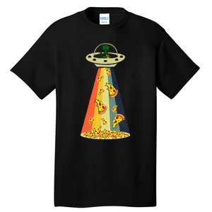 Pizza Ufo Alien Eating Pizza A Ufo Extraterrestrial Tall T-Shirt