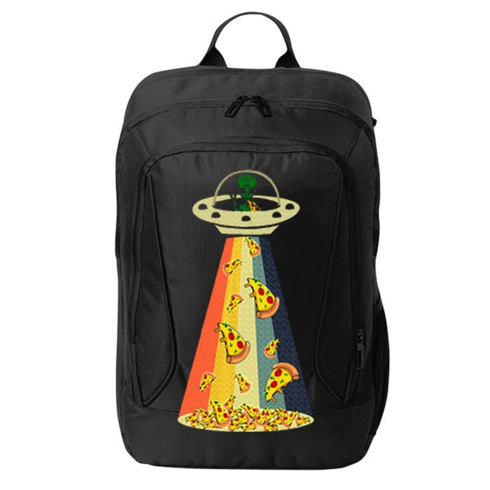 Pizza Ufo Alien Eating Pizza A Ufo Extraterrestrial City Backpack