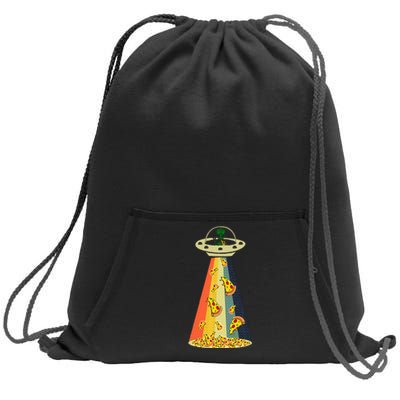 Pizza Ufo Alien Eating Pizza A Ufo Extraterrestrial Sweatshirt Cinch Pack Bag