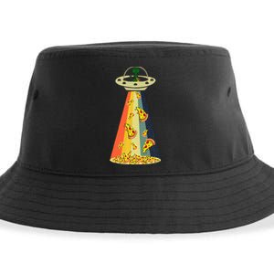 Pizza Ufo Alien Eating Pizza A Ufo Extraterrestrial Sustainable Bucket Hat