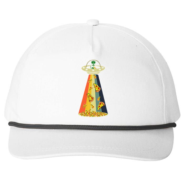 Pizza Ufo Alien Eating Pizza A Ufo Extraterrestrial Snapback Five-Panel Rope Hat