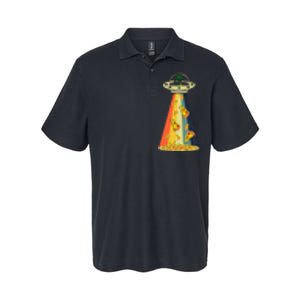 Pizza Ufo Alien Eating Pizza A Ufo Extraterrestrial Softstyle Adult Sport Polo