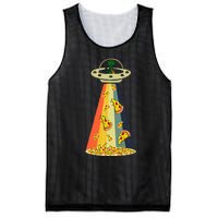 Pizza Ufo Alien Eating Pizza A Ufo Extraterrestrial Mesh Reversible Basketball Jersey Tank