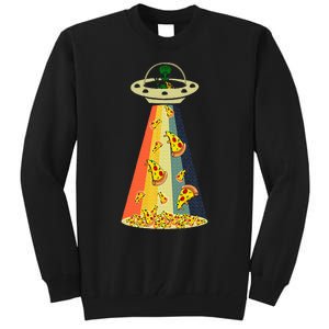 Pizza Ufo Alien Eating Pizza A Ufo Extraterrestrial Tall Sweatshirt