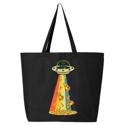 Pizza Ufo Alien Eating Pizza A Ufo Extraterrestrial 25L Jumbo Tote