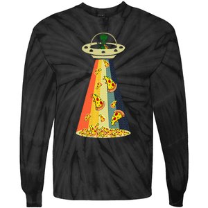 Pizza Ufo Alien Eating Pizza A Ufo Extraterrestrial Tie-Dye Long Sleeve Shirt