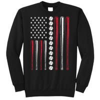 Patriotic US American Baseball Flag Vintage Sweatshirt