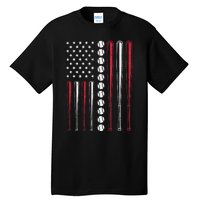 Patriotic US American Baseball Flag Vintage Tall T-Shirt