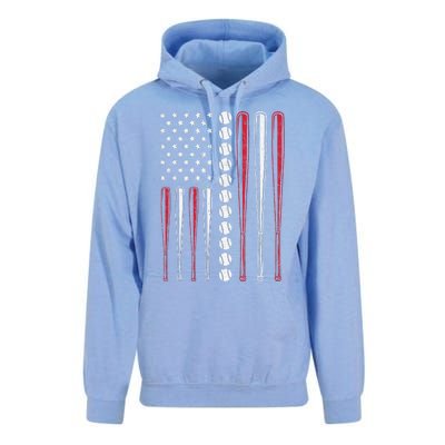 Patriotic US American Baseball Flag Vintage Unisex Surf Hoodie