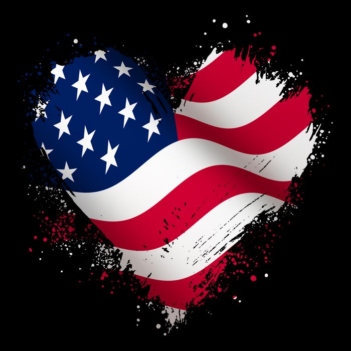 Patriotic Usa American Flag Heart Cooling Performance Crew T-Shirt