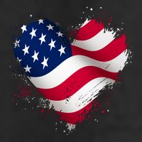 Patriotic Usa American Flag Heart 11oz C Handle Ceramic Mug
