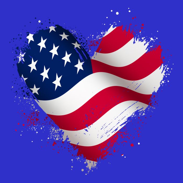 Patriotic Usa American Flag Heart Visor