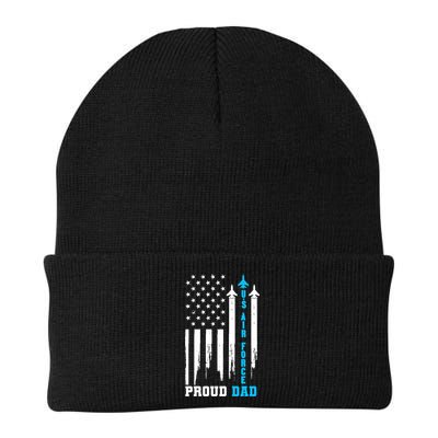 Proud Us Air Force Dad Rocket America Flag Father's Day Gift Meaningful Gift Beanie
