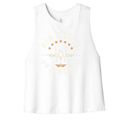 Proud US Air Force Veteran Women's Racerback Cropped Tank