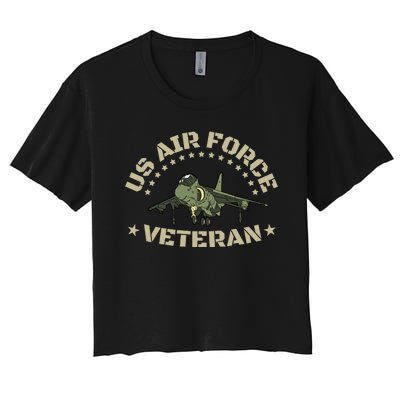 Proud Us Airforce Veteran Women's Crop Top Tee