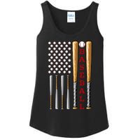 Patriotic Us American Baseball Flag Vintage Baseball Flag Ladies Essential Tank