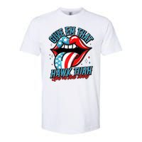 Patriotic Usa American Flag Lips Give Em That Hawk Tuah Spit On That Thang Softstyle CVC T-Shirt