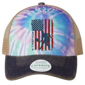 Pickleball Usa American Flag Pickle Ball Player Legacy Tie Dye Trucker Hat