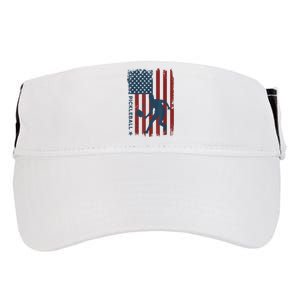 Pickleball Usa American Flag Pickle Ball Player Adult Drive Performance Visor