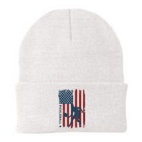 Pickleball Usa American Flag Pickle Ball Player Knit Cap Winter Beanie