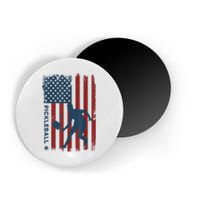 Pickleball Usa American Flag Pickle Ball Player Magnet