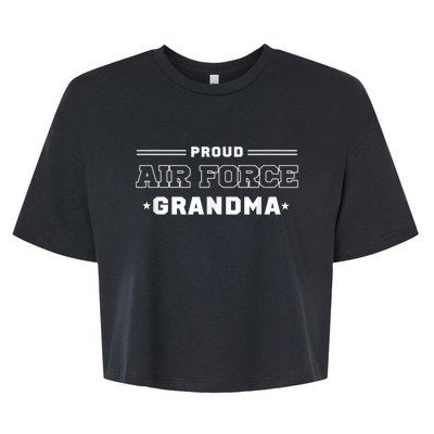 Proud US Air Force Grandma Military Pride Bella+Canvas Jersey Crop Tee