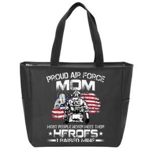 Proud U.S. Air Force Mom I Raised My Heroes Zip Tote Bag