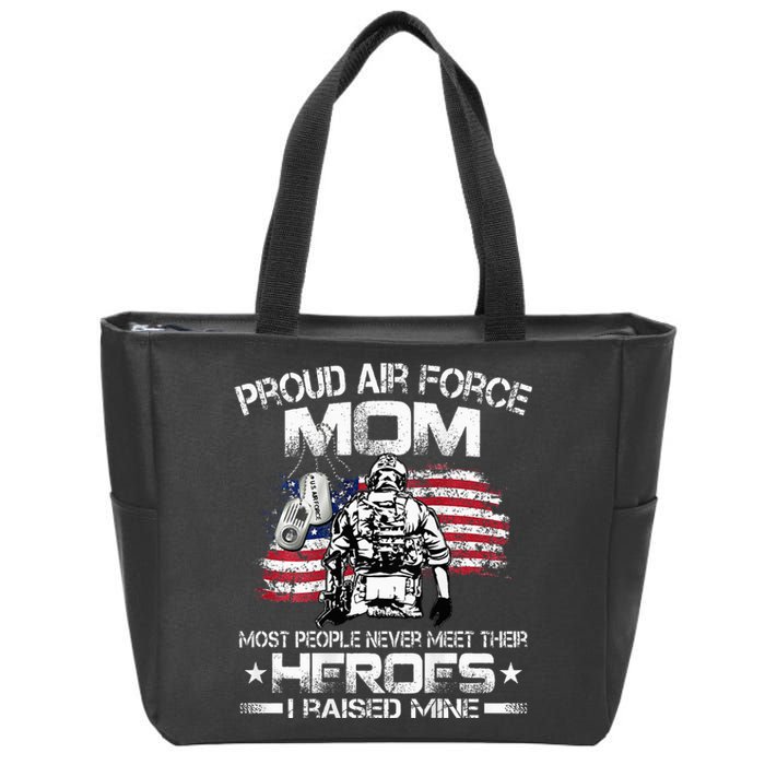 Proud U.S. Air Force Mom I Raised My Heroes Zip Tote Bag