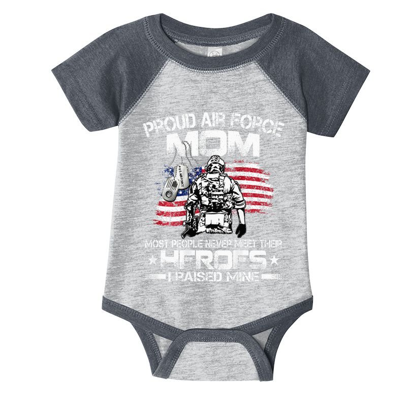 Proud U.S. Air Force Mom I Raised My Heroes Infant Baby Jersey Bodysuit