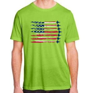 Patriotic USA American Flag Air Show Jets Adult ChromaSoft Performance T-Shirt