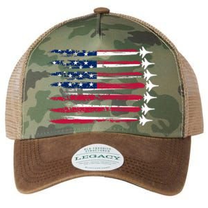 Patriotic USA American Flag Air Show Jets Legacy Tie Dye Trucker Hat